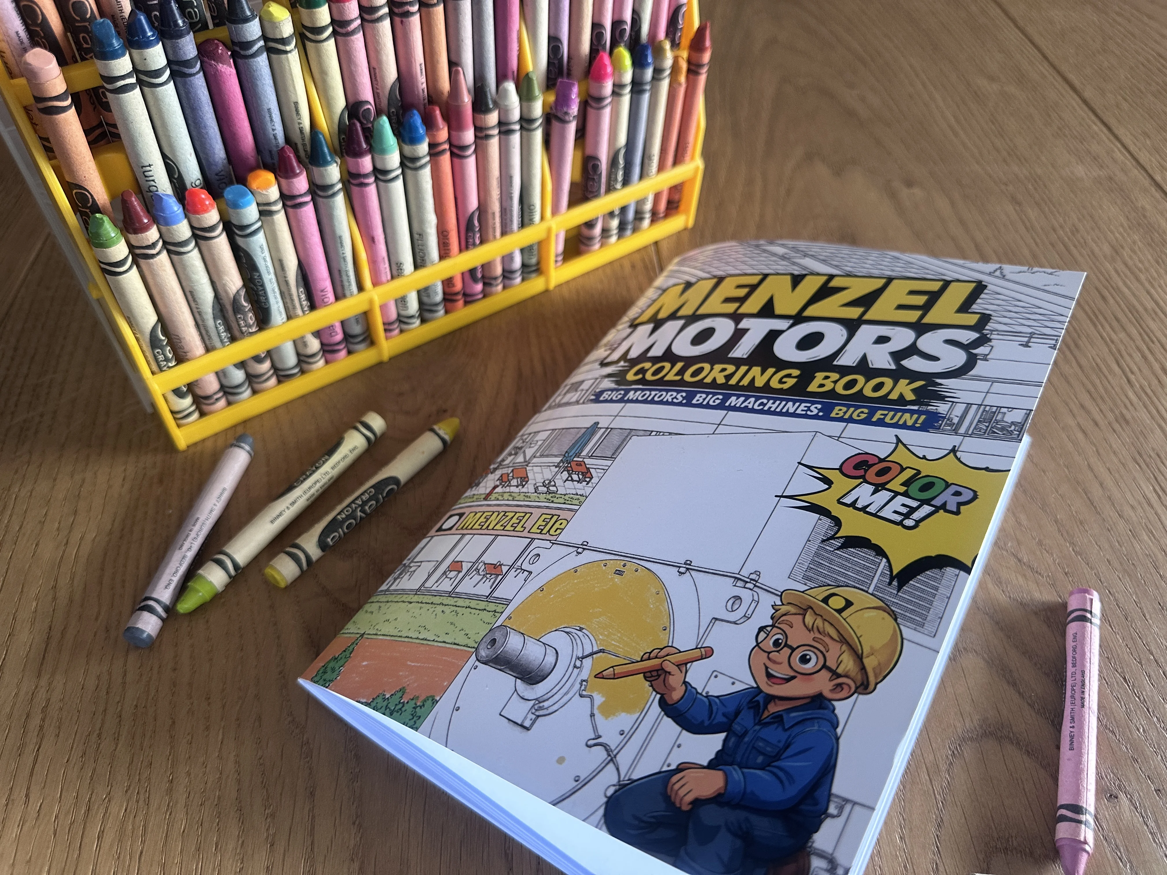Electric motor manufacturing coloring book — world premiere